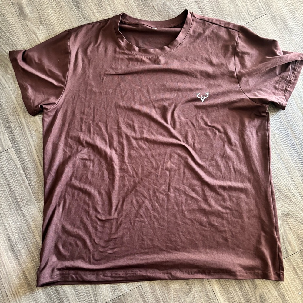 Men's Crew Neck T-Shirt in Deep Brown